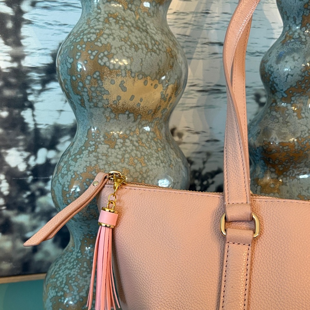 RARE kate spade leather Larchmont avenue logo penny tote, soft pink colour - Picture 3 of 9